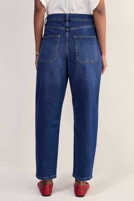 Kaya Cargo Barrel Jean - Mid Wash
