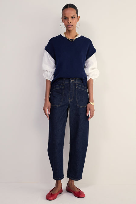 Kaya Cargo Barrel Jean - Rinse Wash