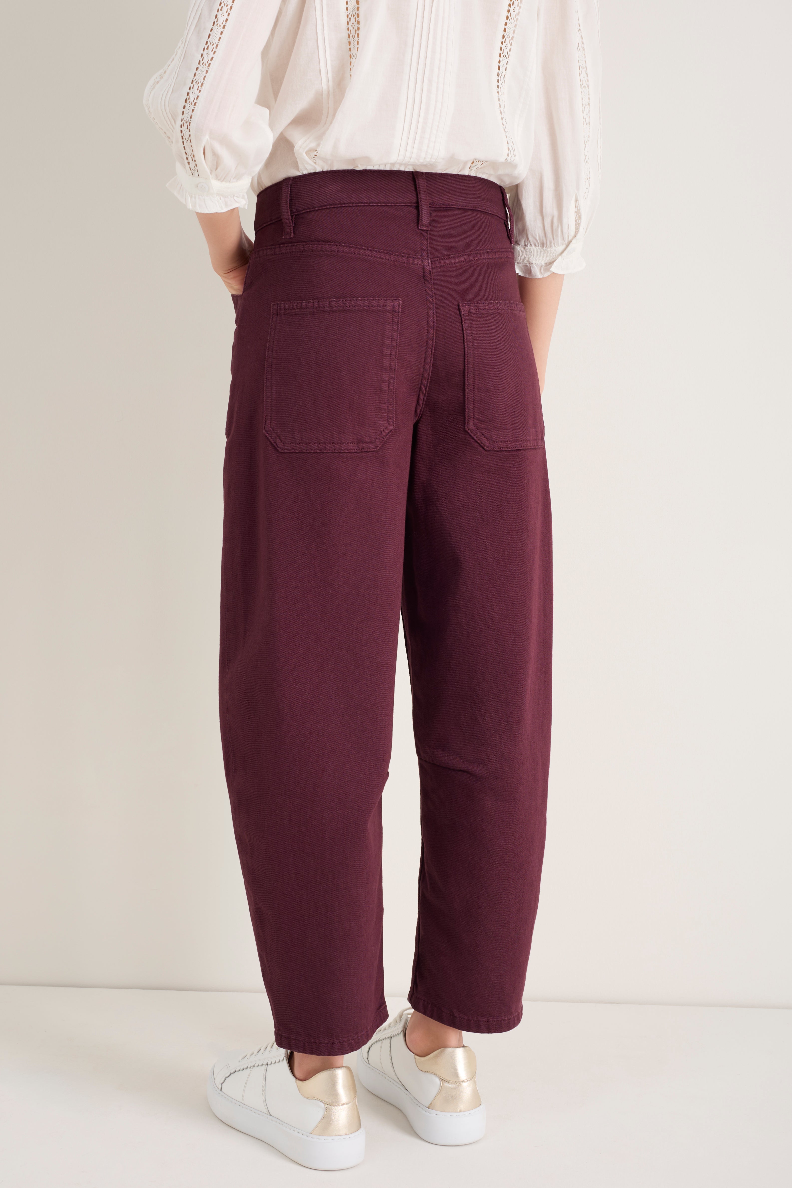 Kaya Cargo Barrel Jean - Raisin