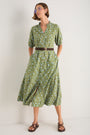 Kelly Dress - Olive Green Floral