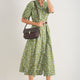 Kelly Dress - Olive Green Floral