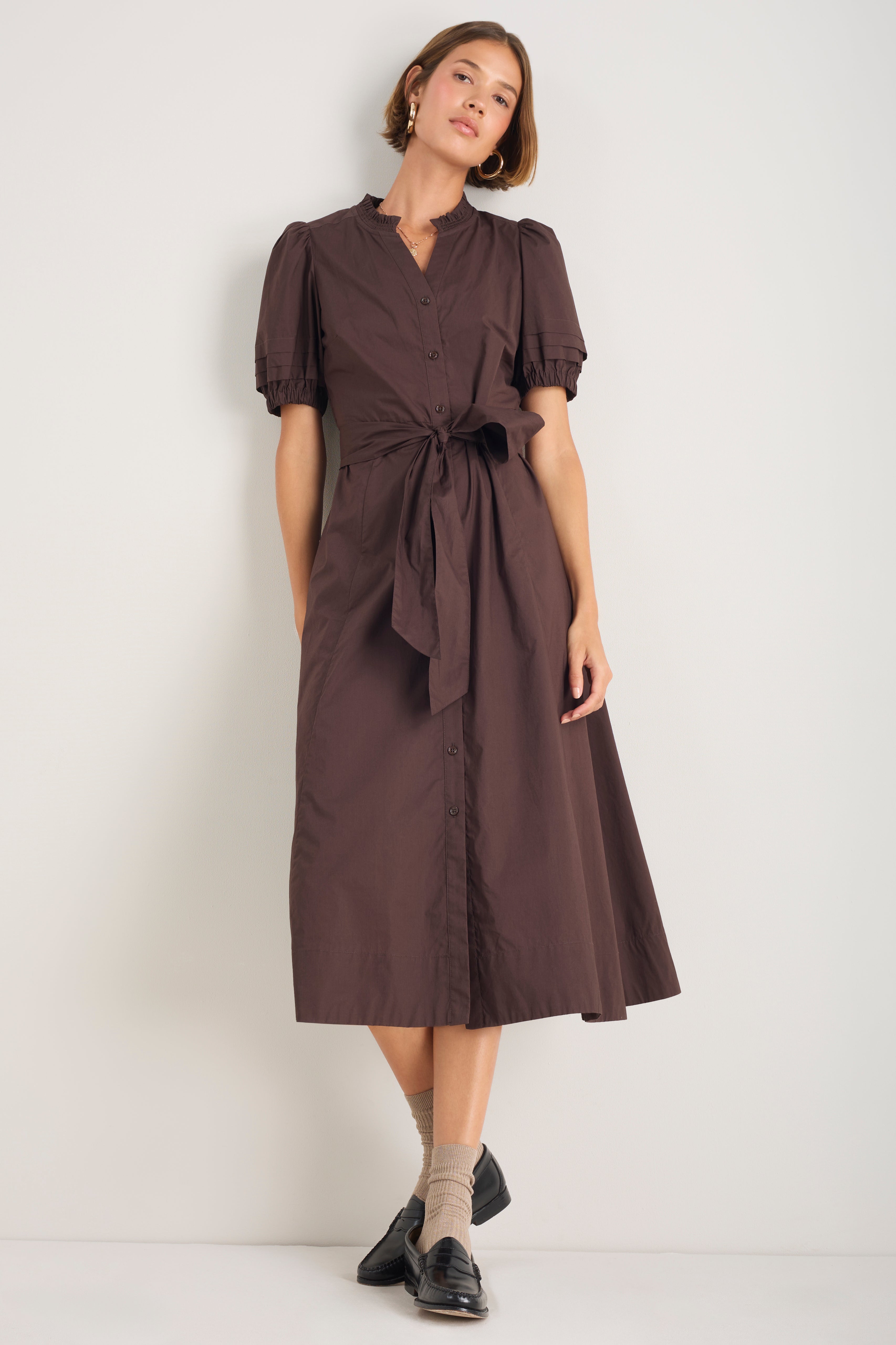 Kelly Dress - Pecan Brown