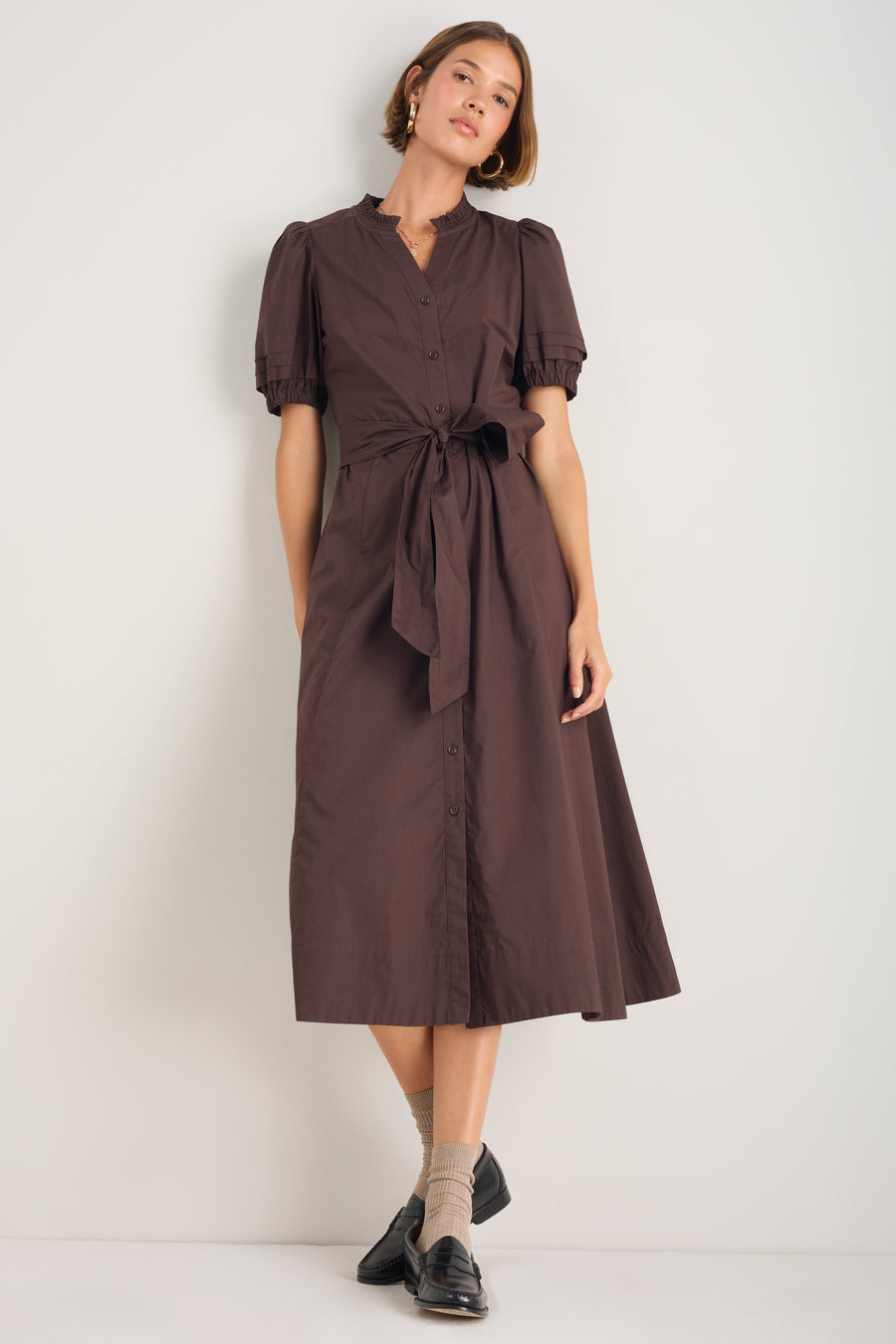 Kelly Dress - Pecan Brown
