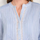 Kiki Blouse - Sky Blue/White Stripe