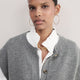 Klara Button Through Tank - Mid Grey Melange