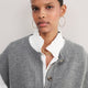 Klara Button Through Tank - Mid Grey Melange
