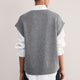 Klara Button Through Tank - Mid Grey Melange