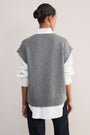 Klara Button Through Tank - Mid Grey Melange