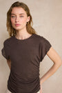 Lana Linen Top - Cocoa