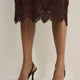 Lani Lace Trim Skirt - Aubergine