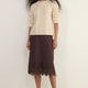 Lani Lace Trim Skirt - Aubergine