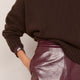 Liana Chunky Funnel Neck Jumper - Cocoa