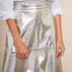 Lateisha Faux Leather Skirt - Silver