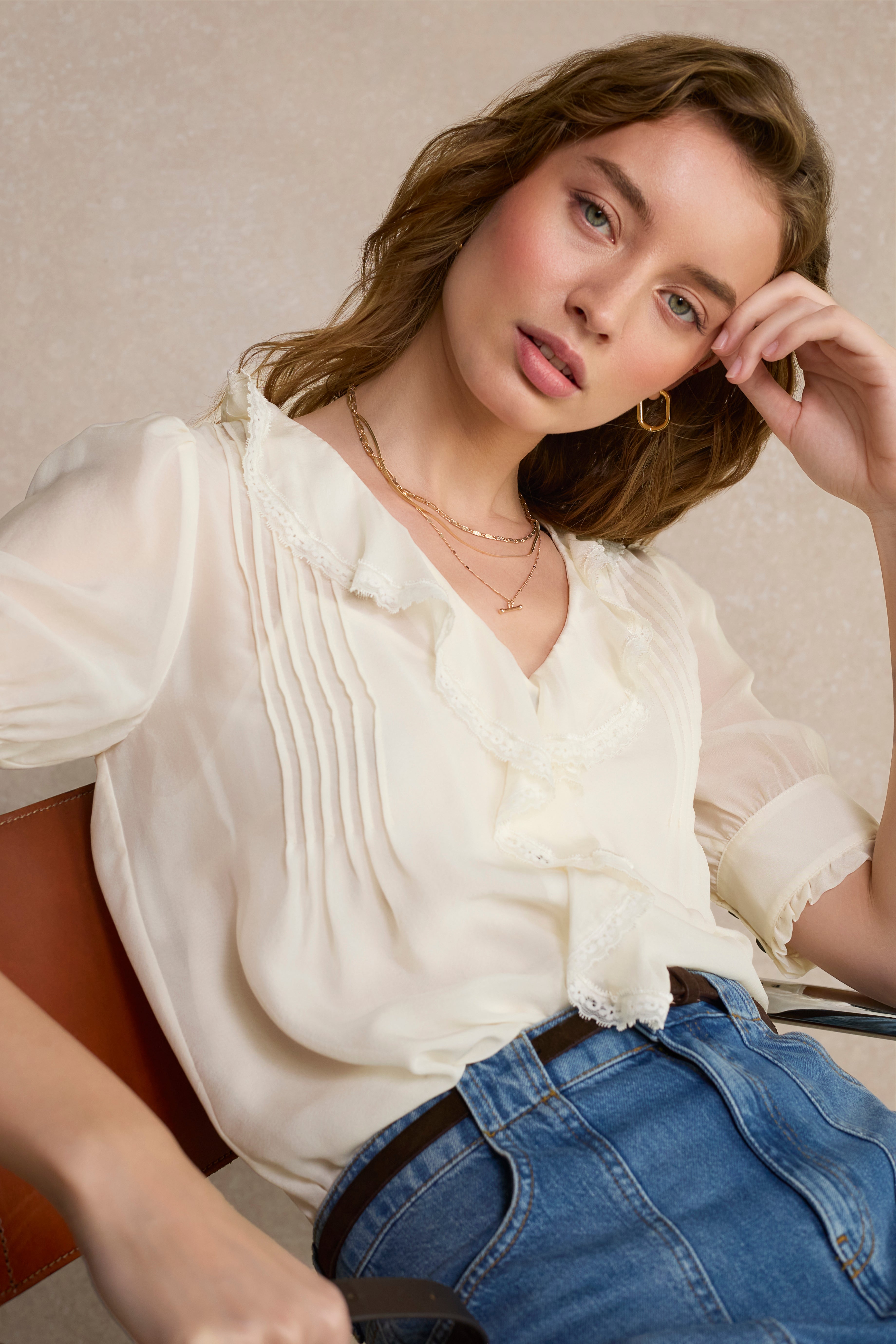 Laurent Silk Blouse - Ivory