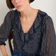 Laurent Silk Blouse - Midnight Spot