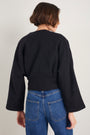 Leonie Boiled Wool Wrap Jacket - Black