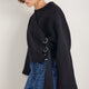 Leonie Boiled Wool Wrap Jacket - Black