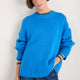 Liana Chunky Crew Neck Jumper - Azure Blue