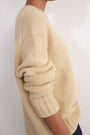 Liana Chunky Crew Neck Jumper - Latte