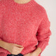 Liana Chunky Crew Neck Jumper - Red/Pink Mouline