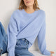 Liana Chunky Crew Neck Jumper - Sky Blue