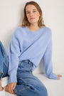 Liana Chunky Crew Neck Jumper - Sky Blue