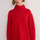 Liana Chunky Funnel Neck Jumper - Cranberry Red