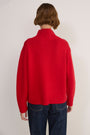 Liana Chunky Funnel Neck Jumper - Cranberry Red