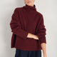 Liana Chunky Funnel Neck Jumper - Deep Fig
