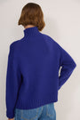 Liana Chunky Funnel Neck Jumper - Maritime Blue