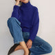 Liana Chunky Funnel Neck Jumper - Maritime Blue
