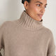 Liana Chunky Funnel Neck Jumper - Toast