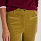 Liana Pin Cord Trouser - Dark Chartreuse