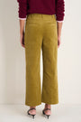 Liana Pin Cord Trouser - Dark Chartreuse