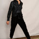 Aniyah Silk Velvet Cargo Trouser - Black