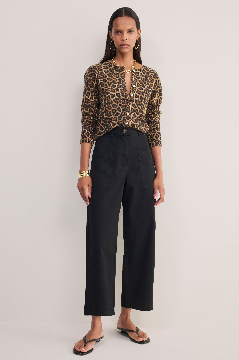Lilian Patch Pocket Chino - Black