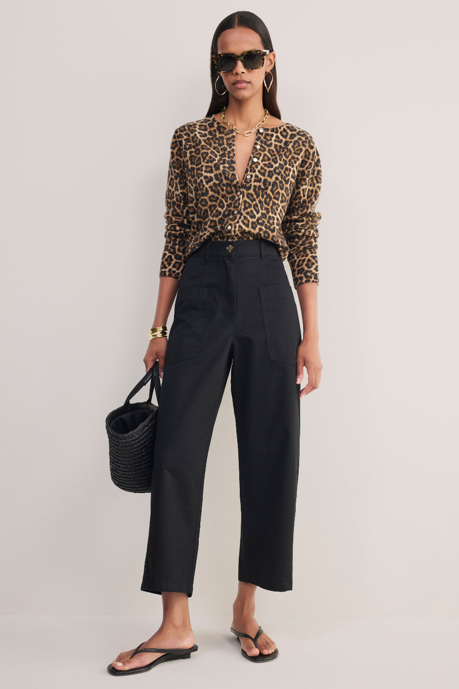 Lilian Patch Pocket Chino - Black