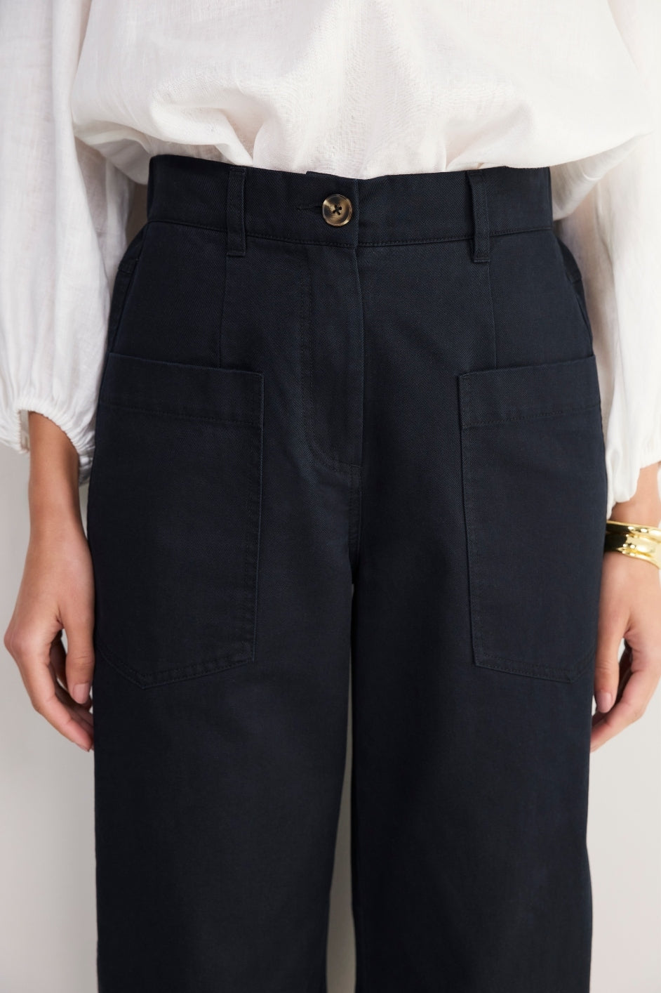 Lilian Patch Pocket Chino - Midnight