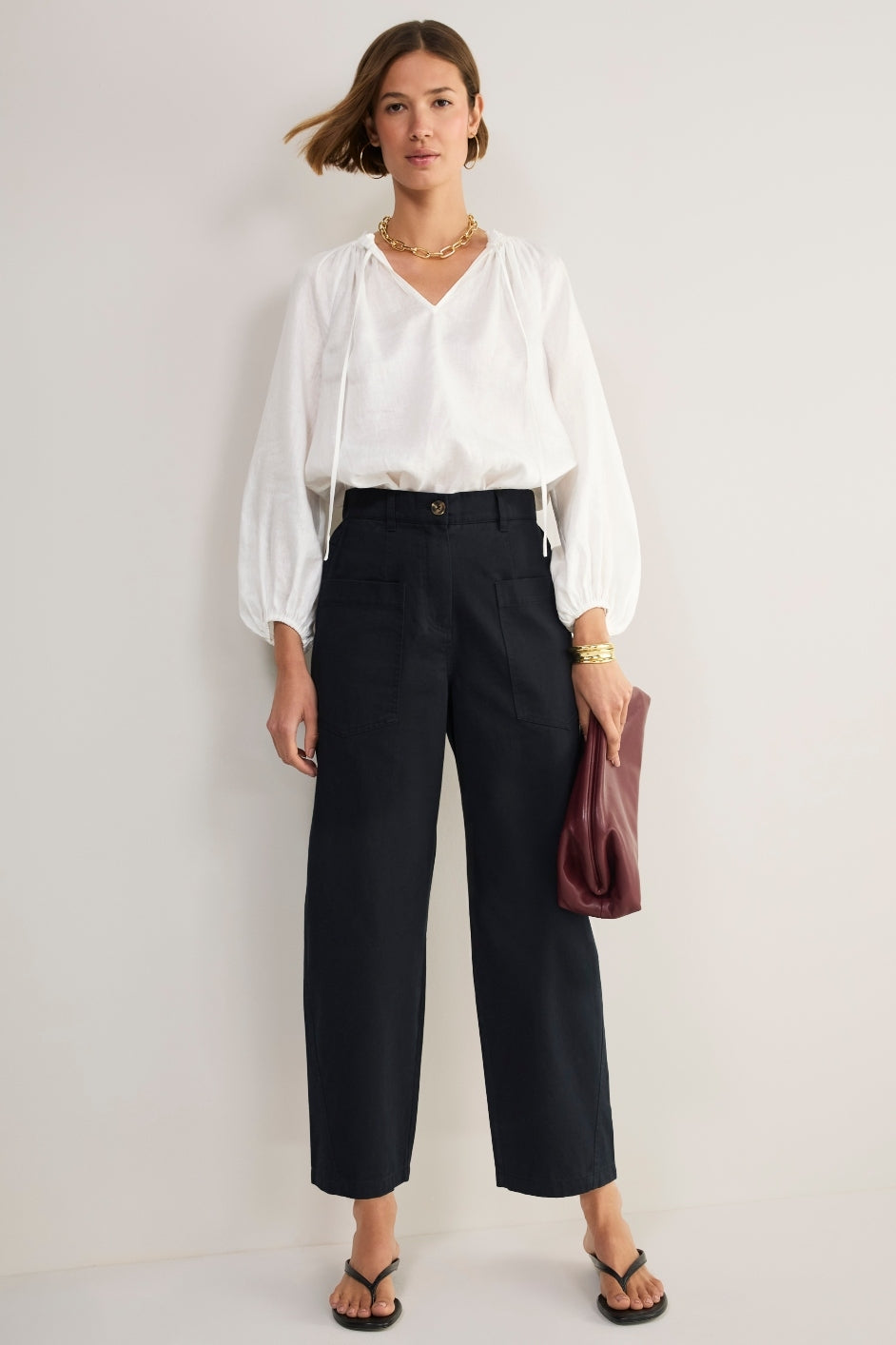 Lilian Patch Pocket Chino - Midnight