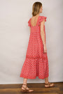 Liliana Dress - Coral Woodblock