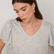 Lily Linen Shimmer Tee Shirt - Silver