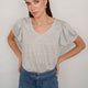 Lily Linen Shimmer Tee Shirt - Silver