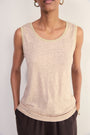 Lily Linen Tank - Oat Shimmer