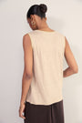 Lily Linen Tank - Oat Shimmer