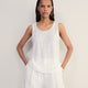 Lily Linen Tank - White