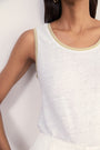 Lily Linen Tank - White