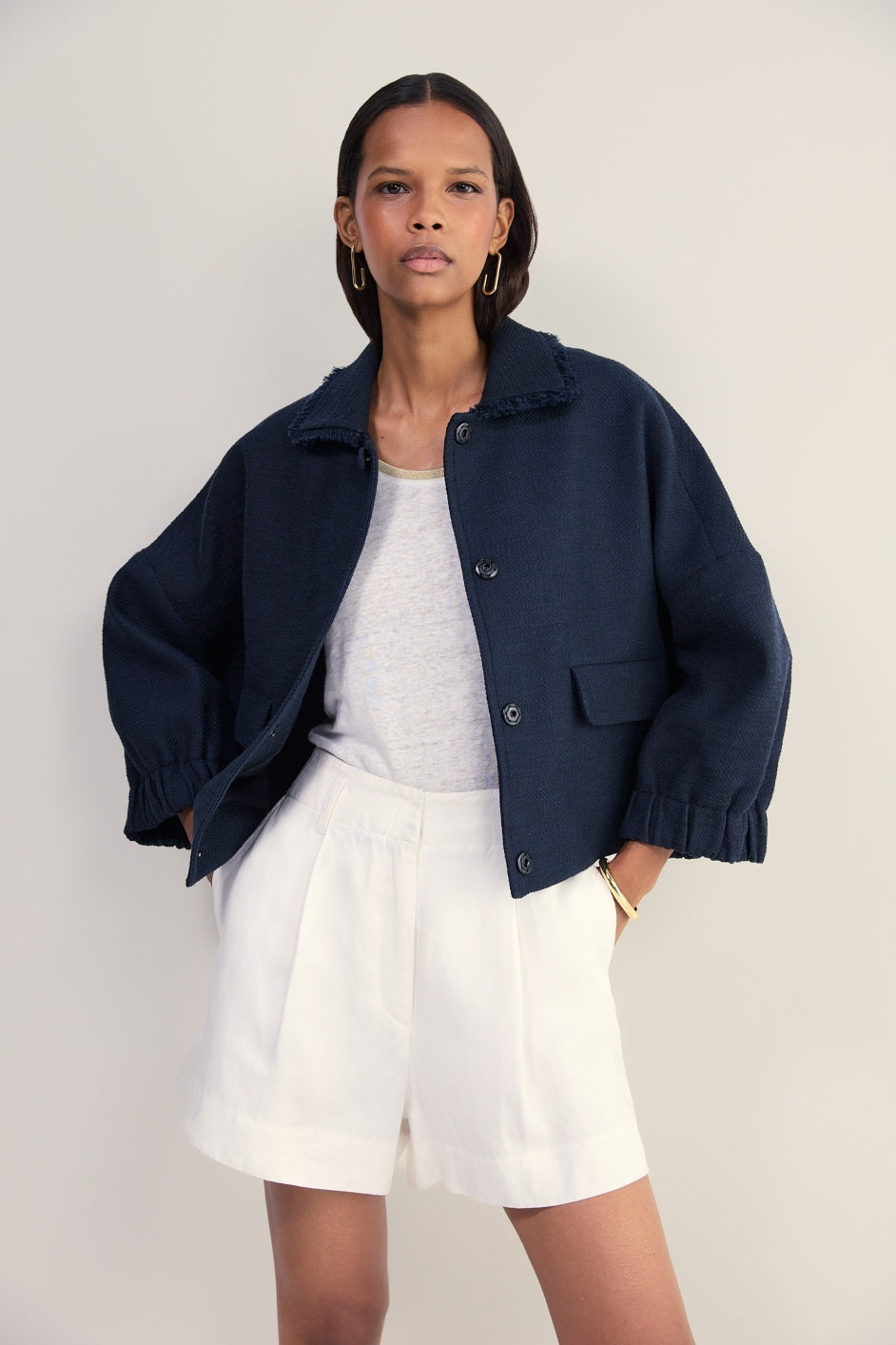 Lily Linen Tank - White