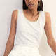 Lily Linen Tank - White
