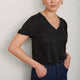 Lily Linen Tee Shirt - Black