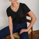 Lily Linen Tee Shirt - Black
